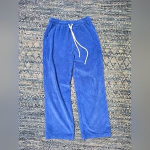 Nahmias Blue Wide Leg Corduroy Pants